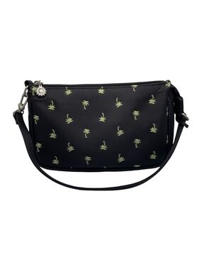Sunny Hawaii Mini‎ Bag Black Palm Tree Embroidered Wristlet Shoulder Purse